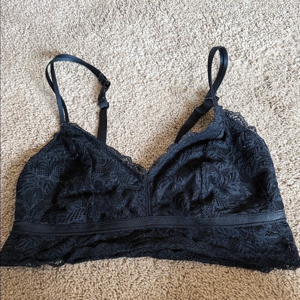 Auden Black Lace Bandeau Bralette